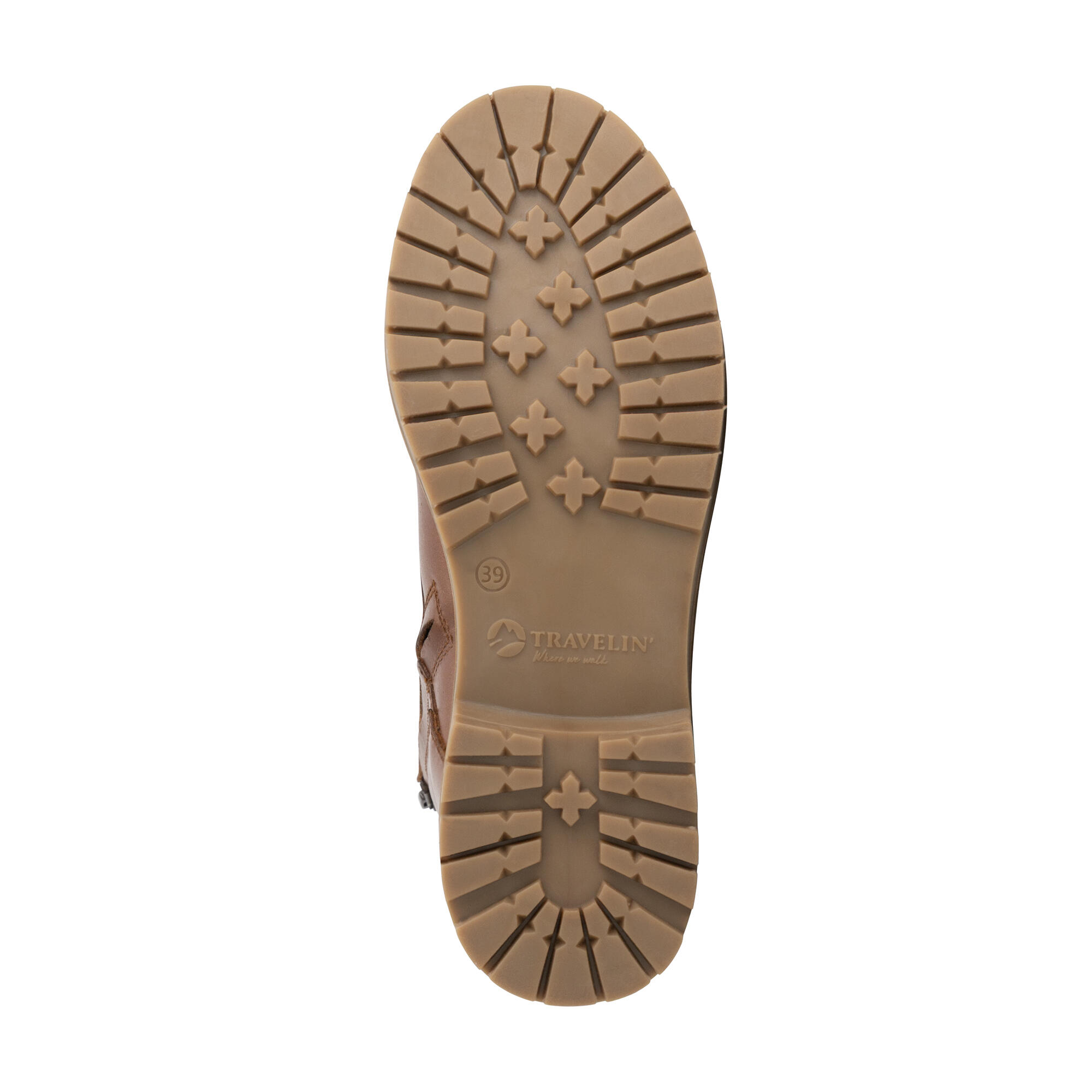 Tronstad Femmes - Bottines à lacets - Doublées de laine - Cognac 6/6