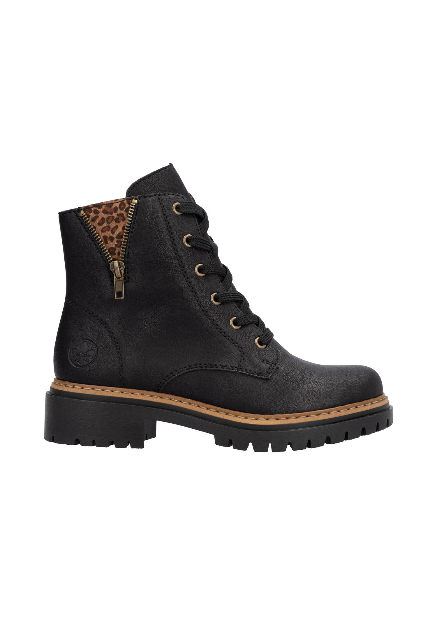 Rieker Damen Biker Boots Stiefelette Stiefel 72617-00 schwarz 3/7