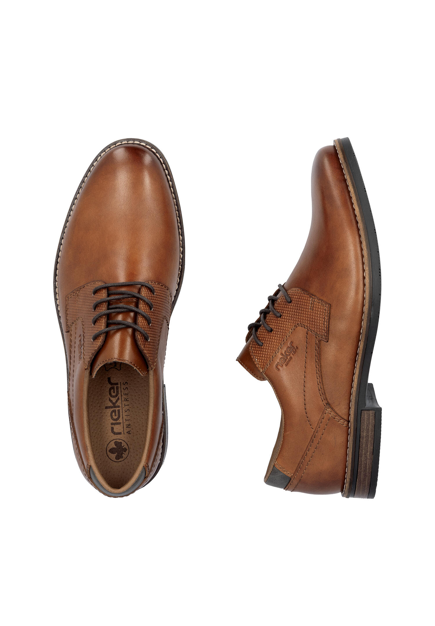 Rieker Herren Schnürschuhe Halbschuhe Leder Schuhe 13523-24 braun 7/7