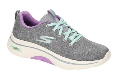 Skechers Go Walk Arch Fit Schuhe grau lila Damen 125311