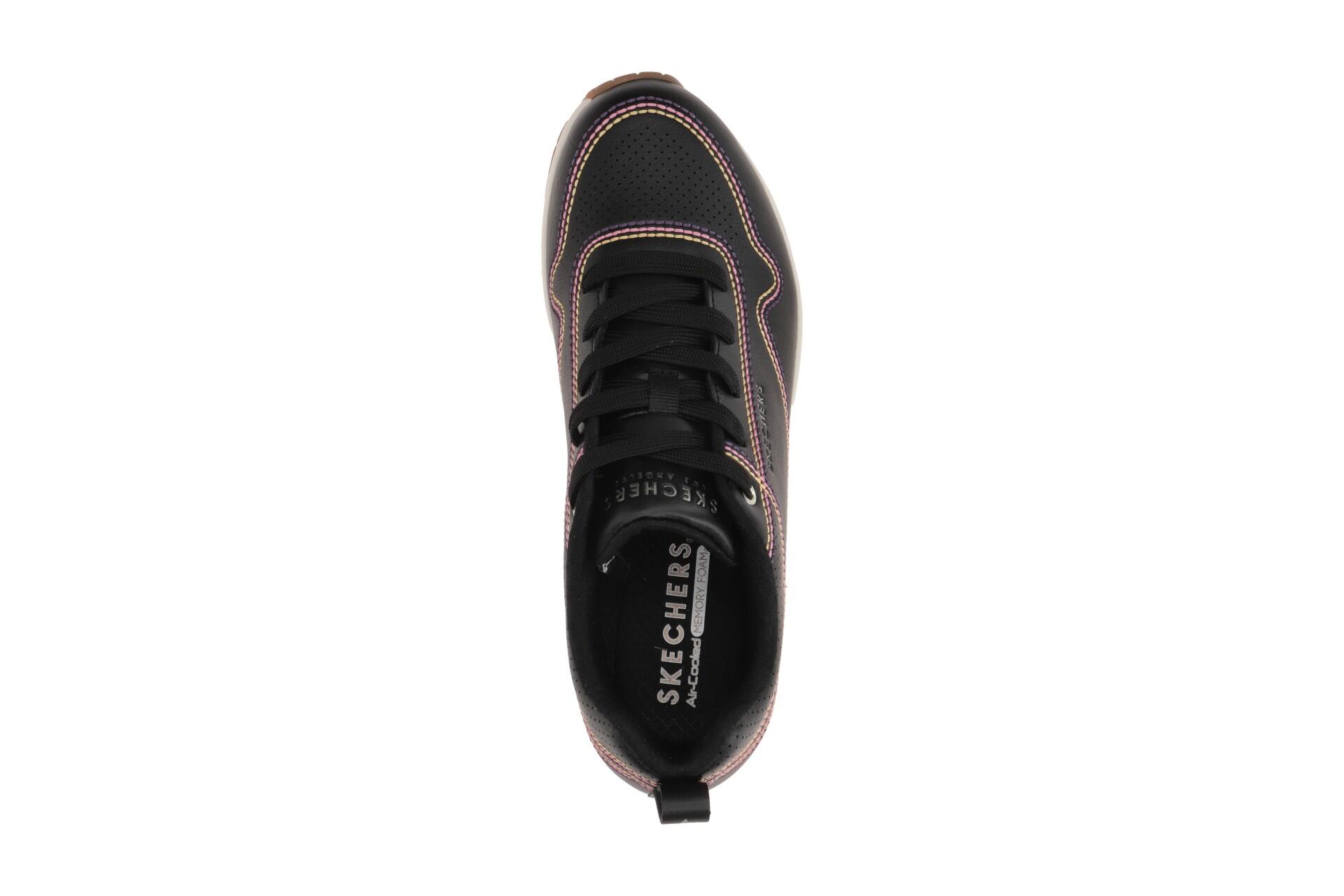 Skechers Uno Schuhe Sneakers schwarz bunte Nähte 177022 6/7
