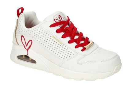 Skechers Uno Schuhe weiß einsames Herz 177991