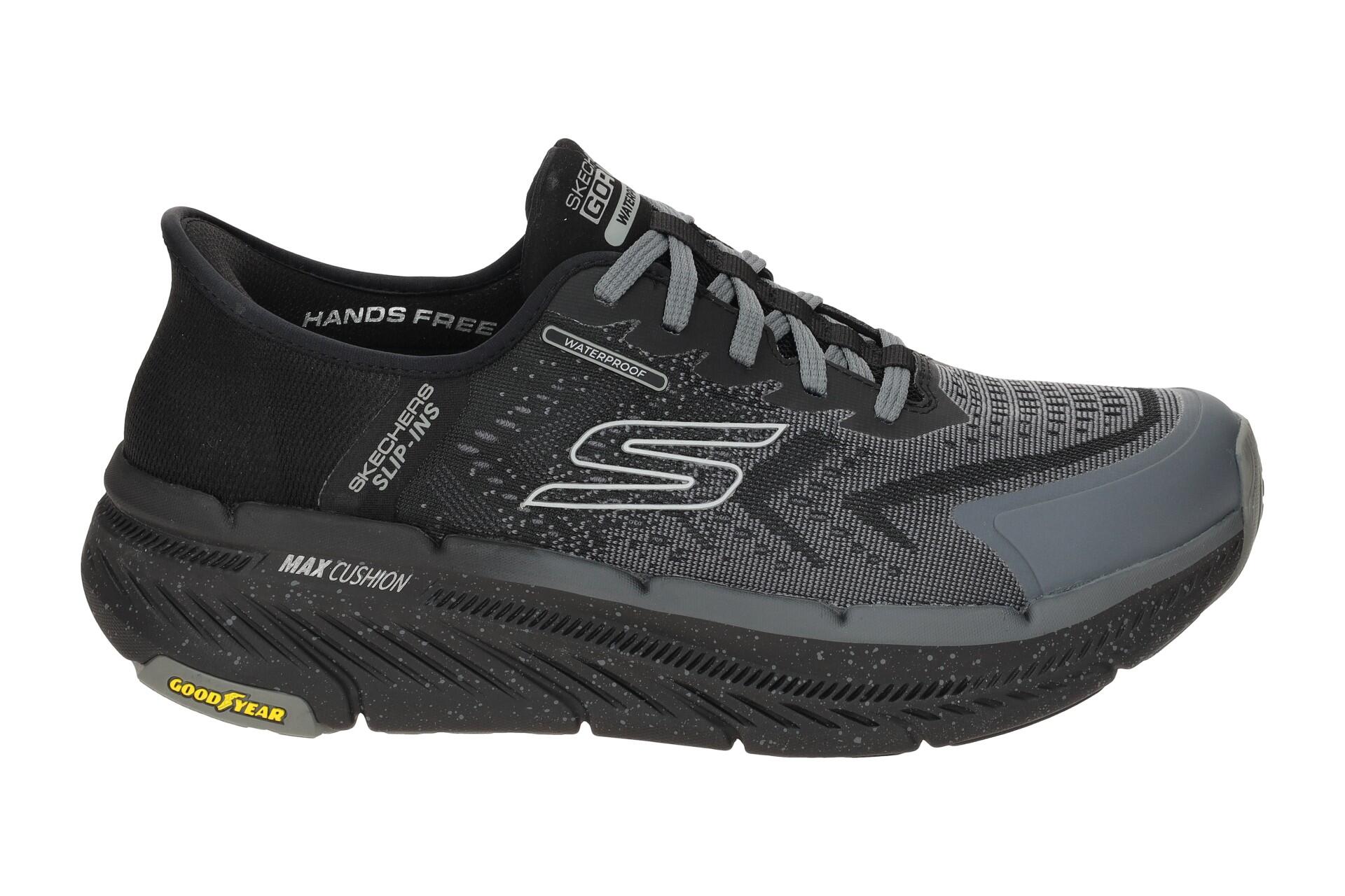 Skechers MAX CUSHIONING Premier Schuhe grau schwarz wasserdicht 2/7
