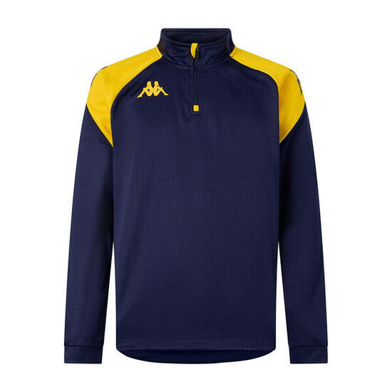 Felpe da uomo in poliestere riciclato blu da calcio