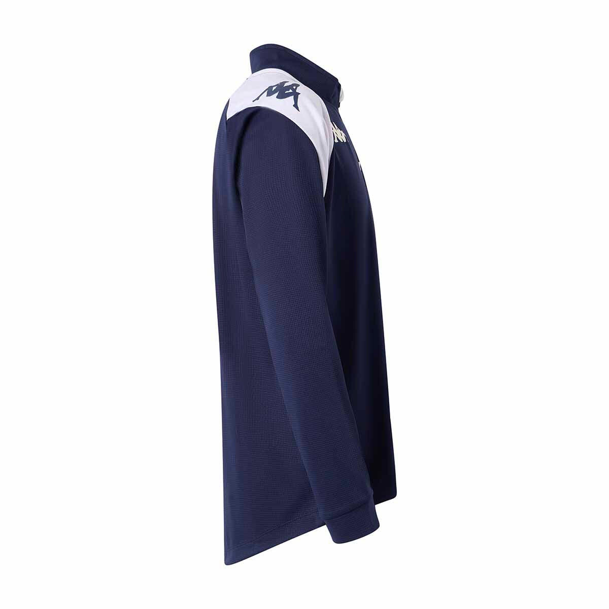 Felpa da uomo in poliestere riciclato blu da calcio 2/5