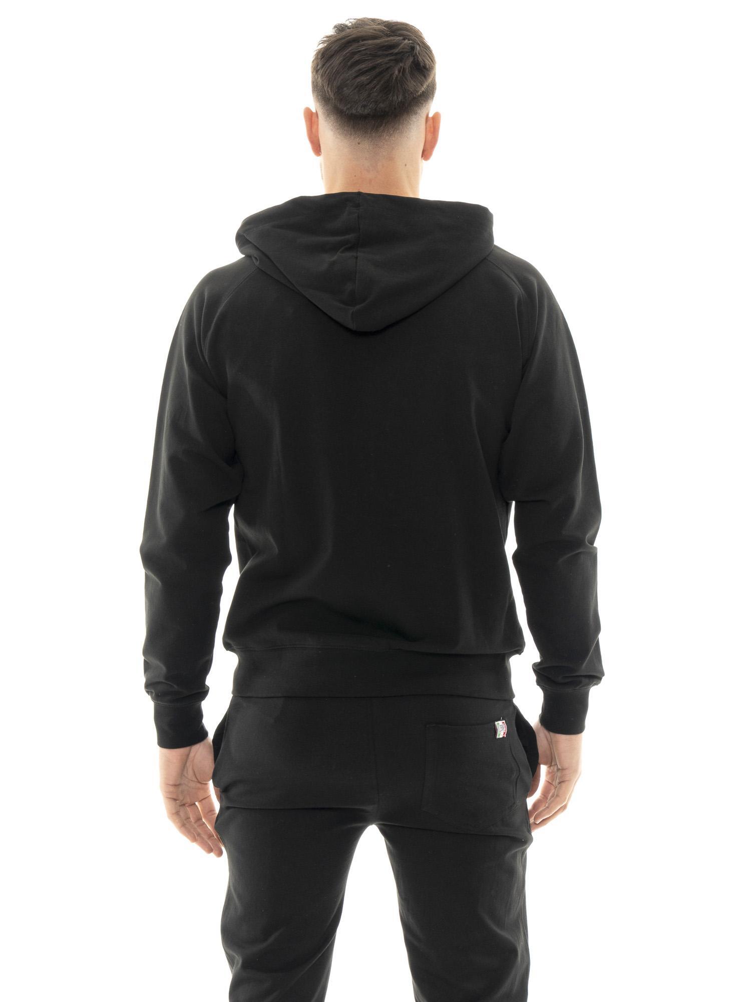 Sudadera de hombre de algodón no perchado con capucha Leone Stripe Gold 4/5
