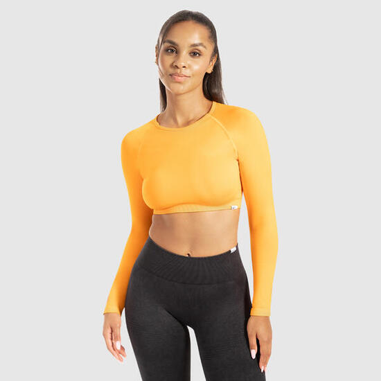 Damen Crop Longsleeve Bethy Braun