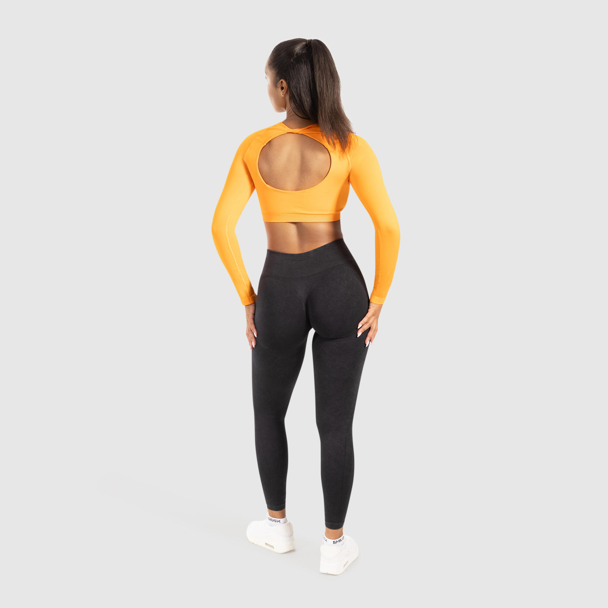 Damen Crop Longsleeve Bethy Orange 3/5