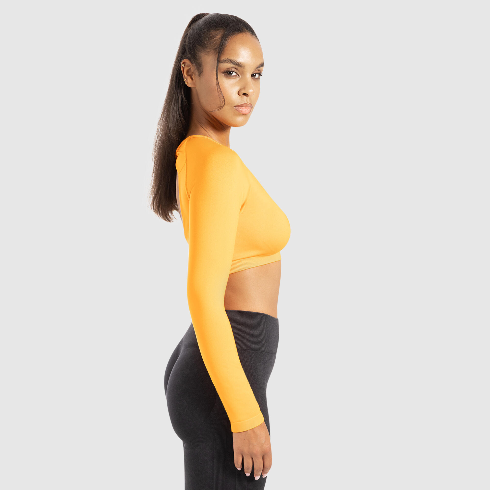 Damen Crop Longsleeve Bethy Orange 2/5