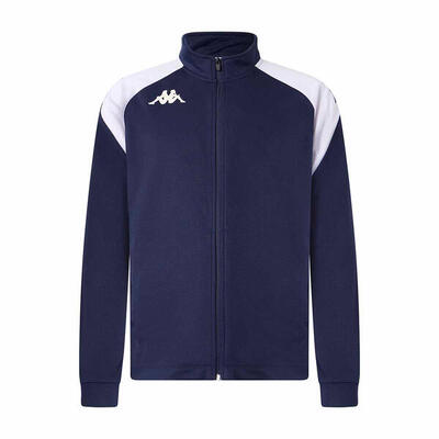 Felpe da bambino in poliestere riciclato blu da calcio