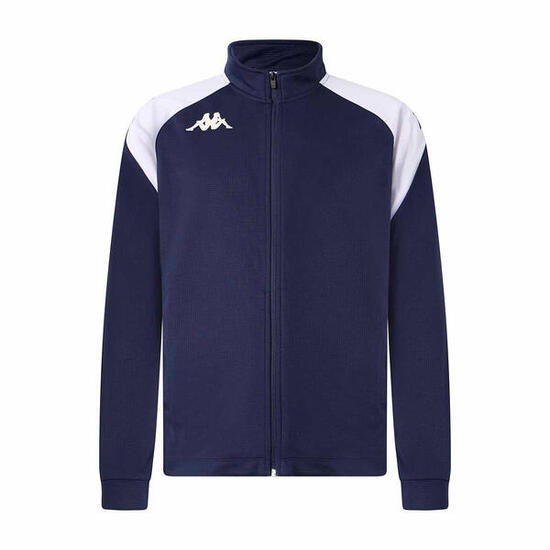 Felpe da bambino in poliestere riciclato blu da calcio