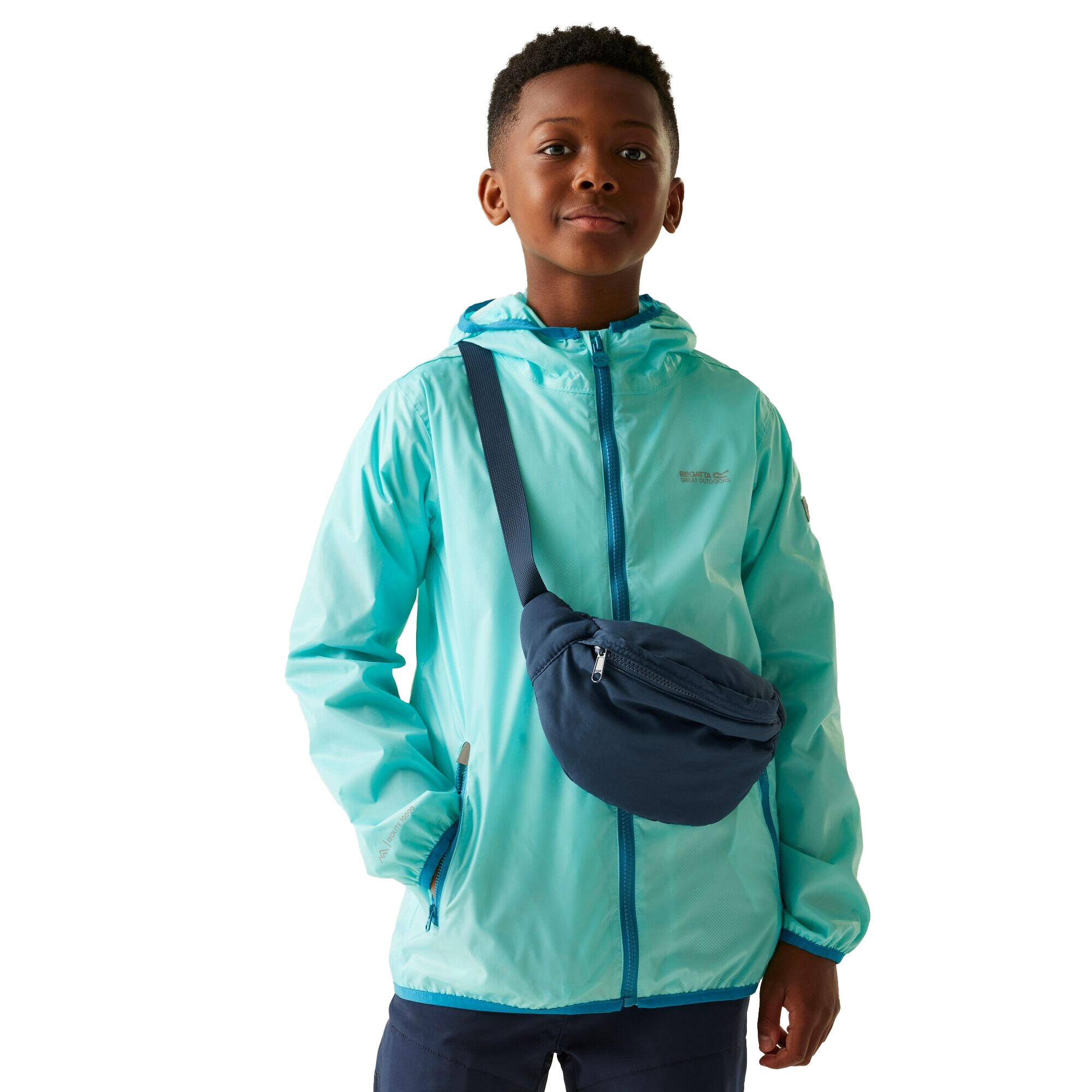 Great Outdoors Childrens/Kids Lever II Packaway Rain Jacket (Aruba Blue/Exotic 4/5