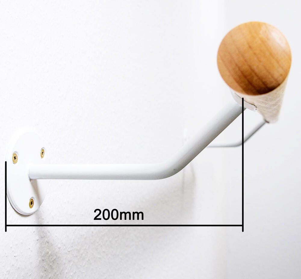 1 x Support de barre de danse classique STANDARD en acier en blanc, 200mm 5/5