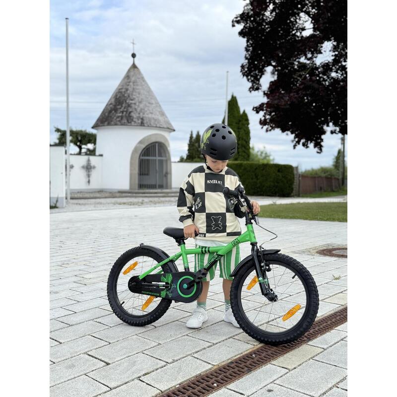 Vélo 18 pouces enfant 5-7 ans avec rétropédalage et freins V-Brake