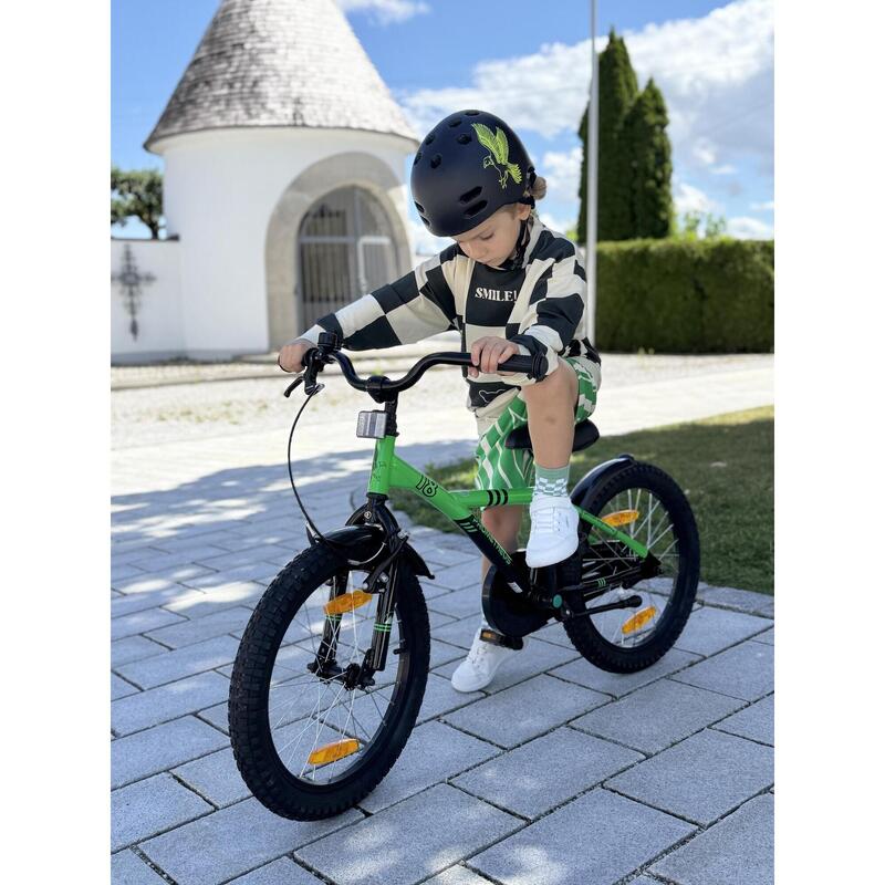 Vélo 18 pouces enfant 5-7 ans avec rétropédalage et freins V-Brake