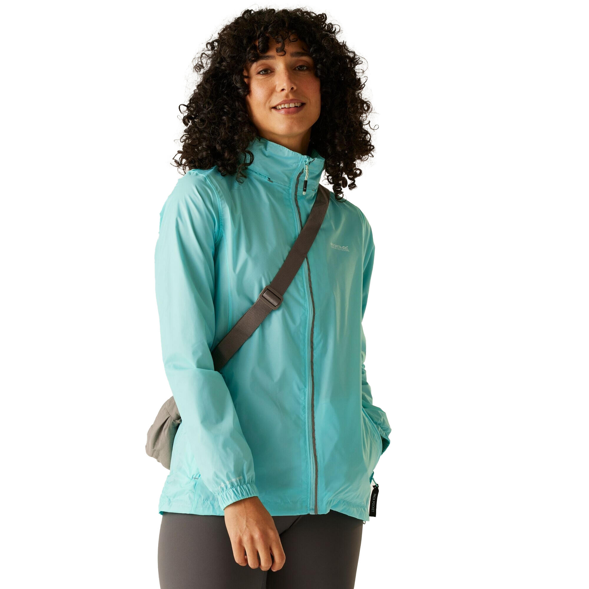 Veste Imperméable À Capuche CORINNE Femme (Bleu Ciel) 4/5