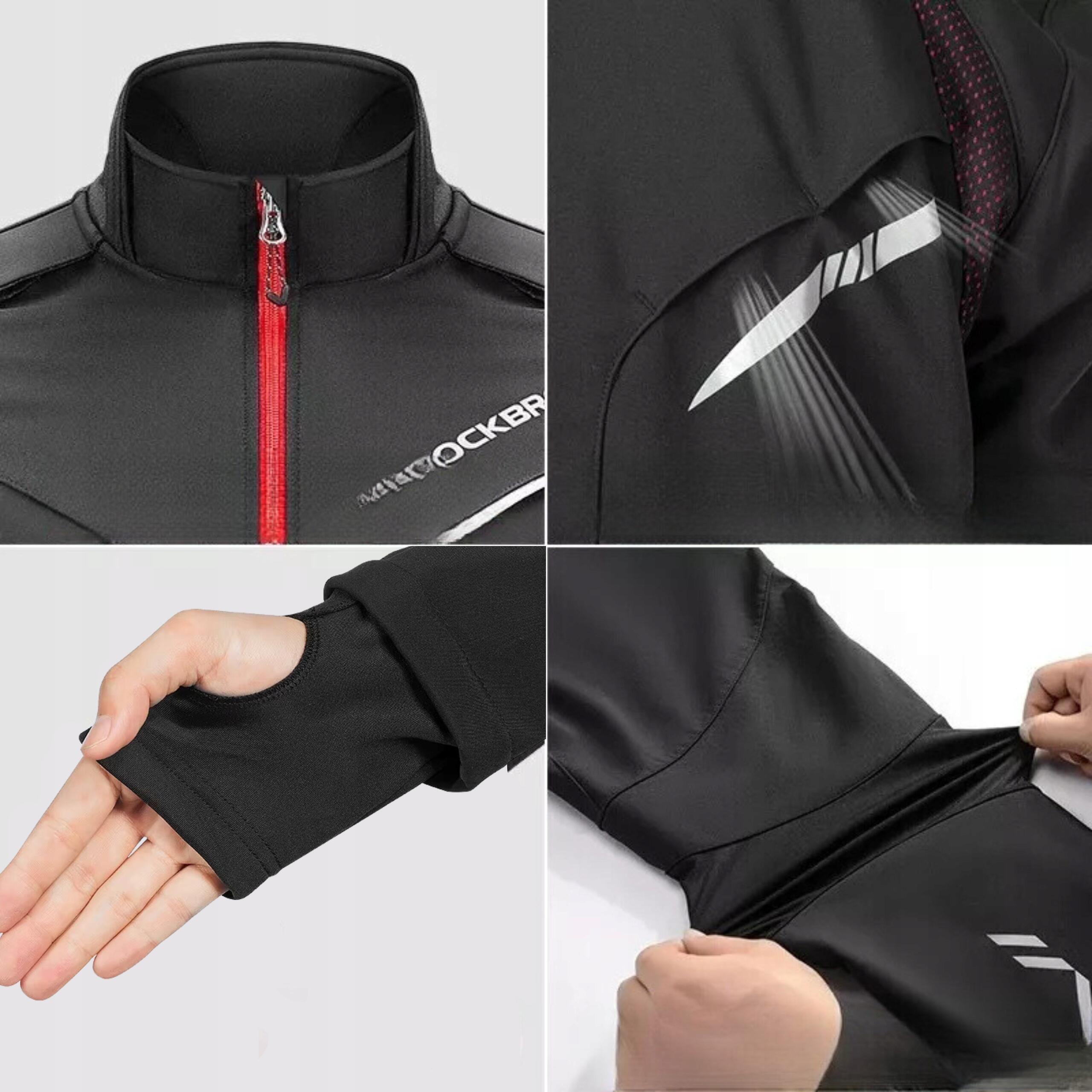 Rockbros giacca sportiva antivento, impermeabile, riflettente 7/7