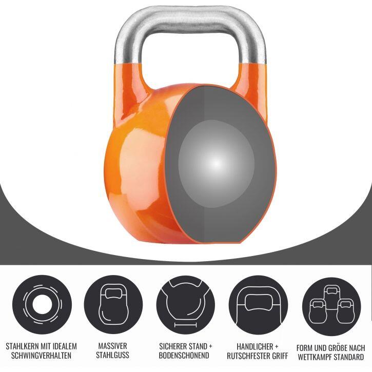 KETTLEBELL DE COMPÉTITION | MUSCULATION | POIDS AU CHOIX DE 8KG À 40KG 5/7