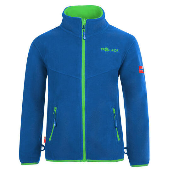 Kids Fleece Jacket Oppdal XT Ademend Isolerend Medium blauw/Lichtgroen