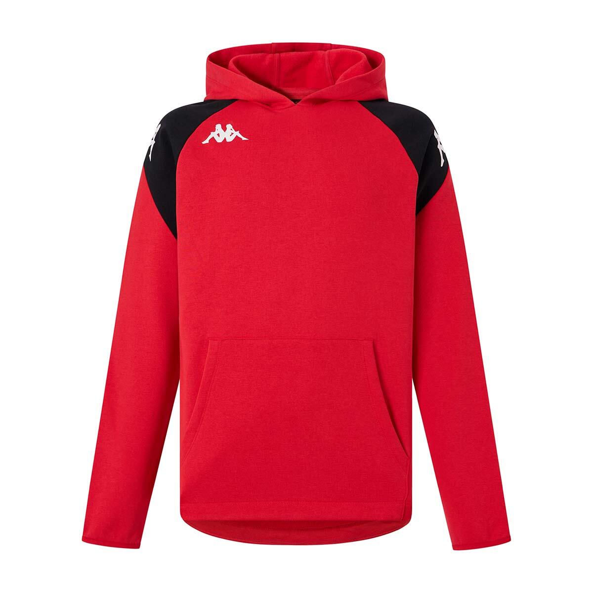 Hoodie manches longues garçon Lianto rouge 1/4
