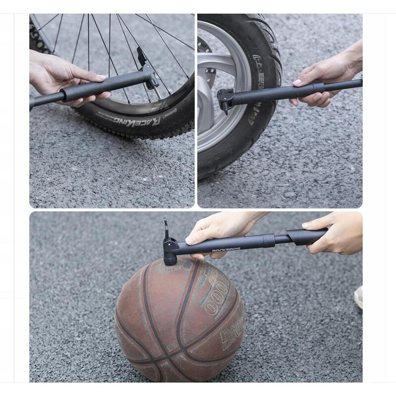Pompa Bicicletă Profesională Rockbros 5.5 Bar Presta/Schrader Negru