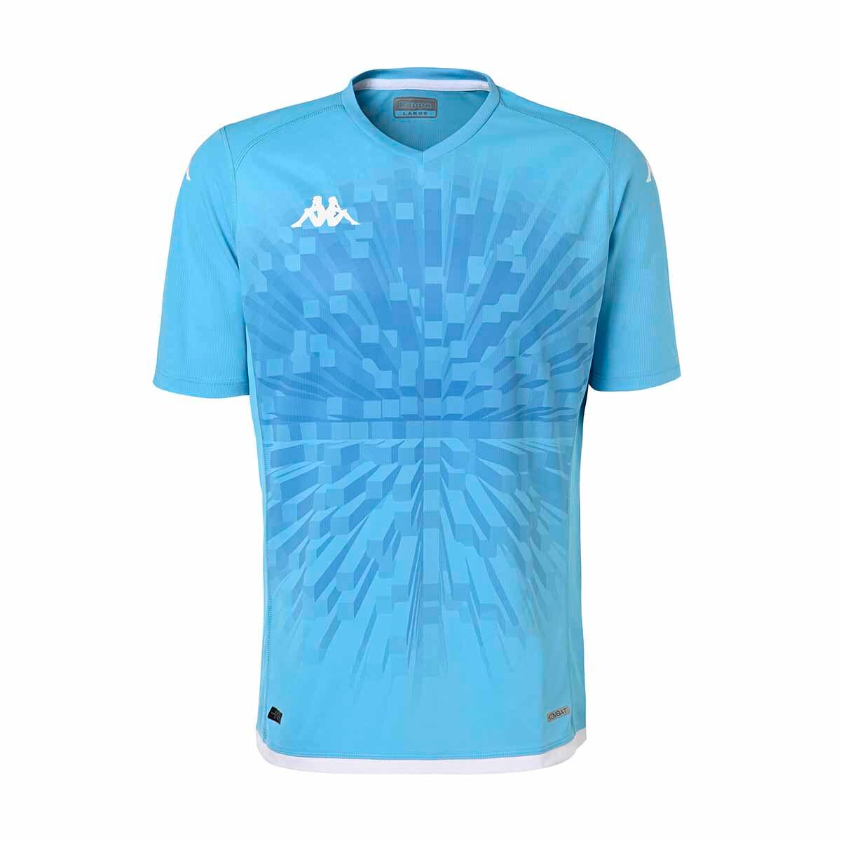 Kappa - Maillot Football Homme Kombat Goalkeeper Bleu - Maillot Manches Courtes - Bleu - Decathlon