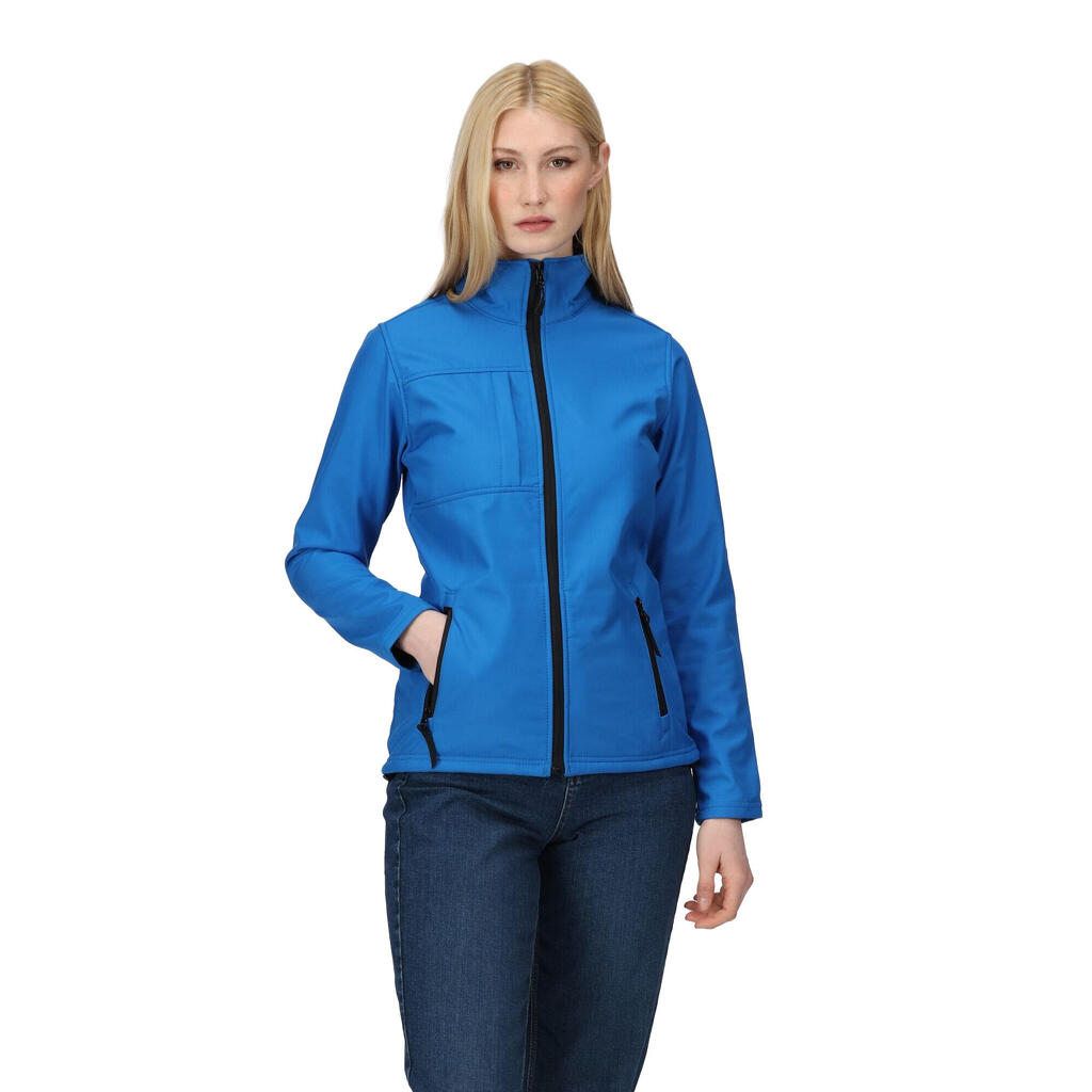 Womens/Ladies Octagon II Waterproof Soft Shell Jacket (Oxford Blue/Black)