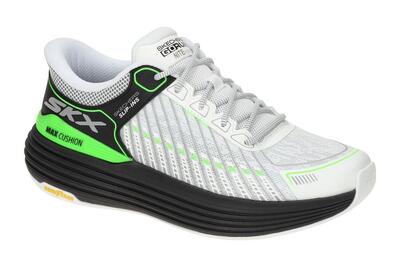 Skechers MAX CUSHIONING Schuhe weiß Reflektor Slip-Ins 220936