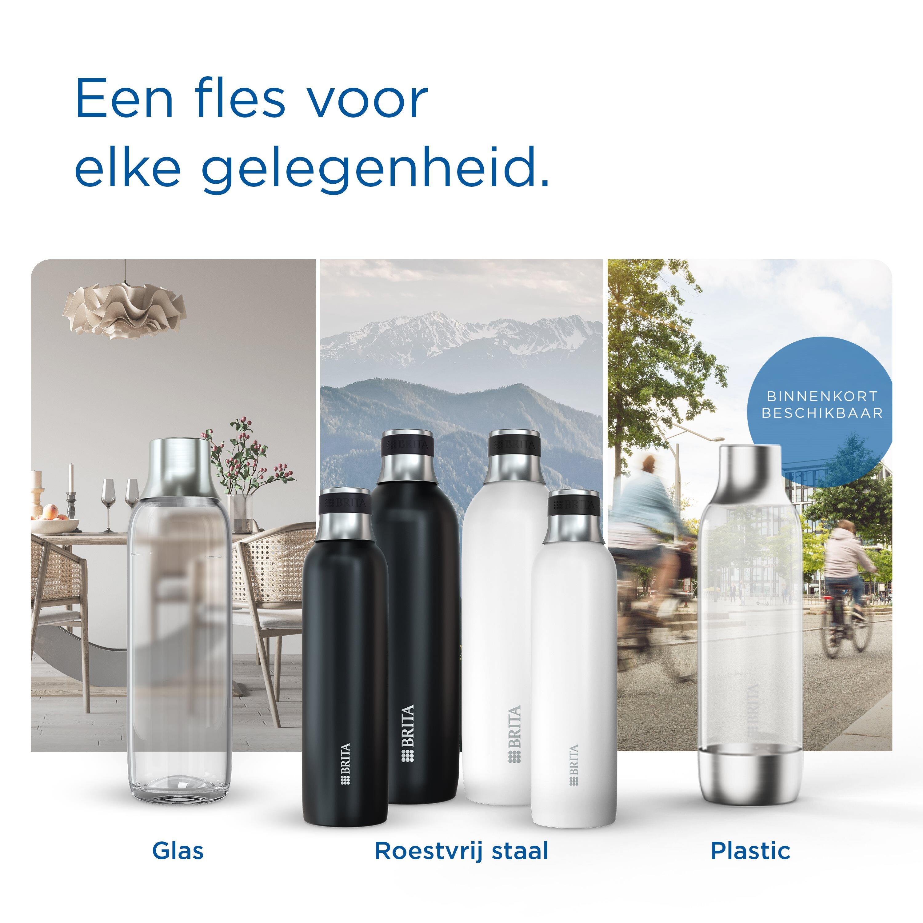BRITA SodaTRIO Glazen Fles Set van 2 Single Unit 6/6