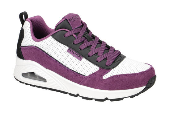Skechers Uno Schuhe weiß lila Damen Sneakers 177105