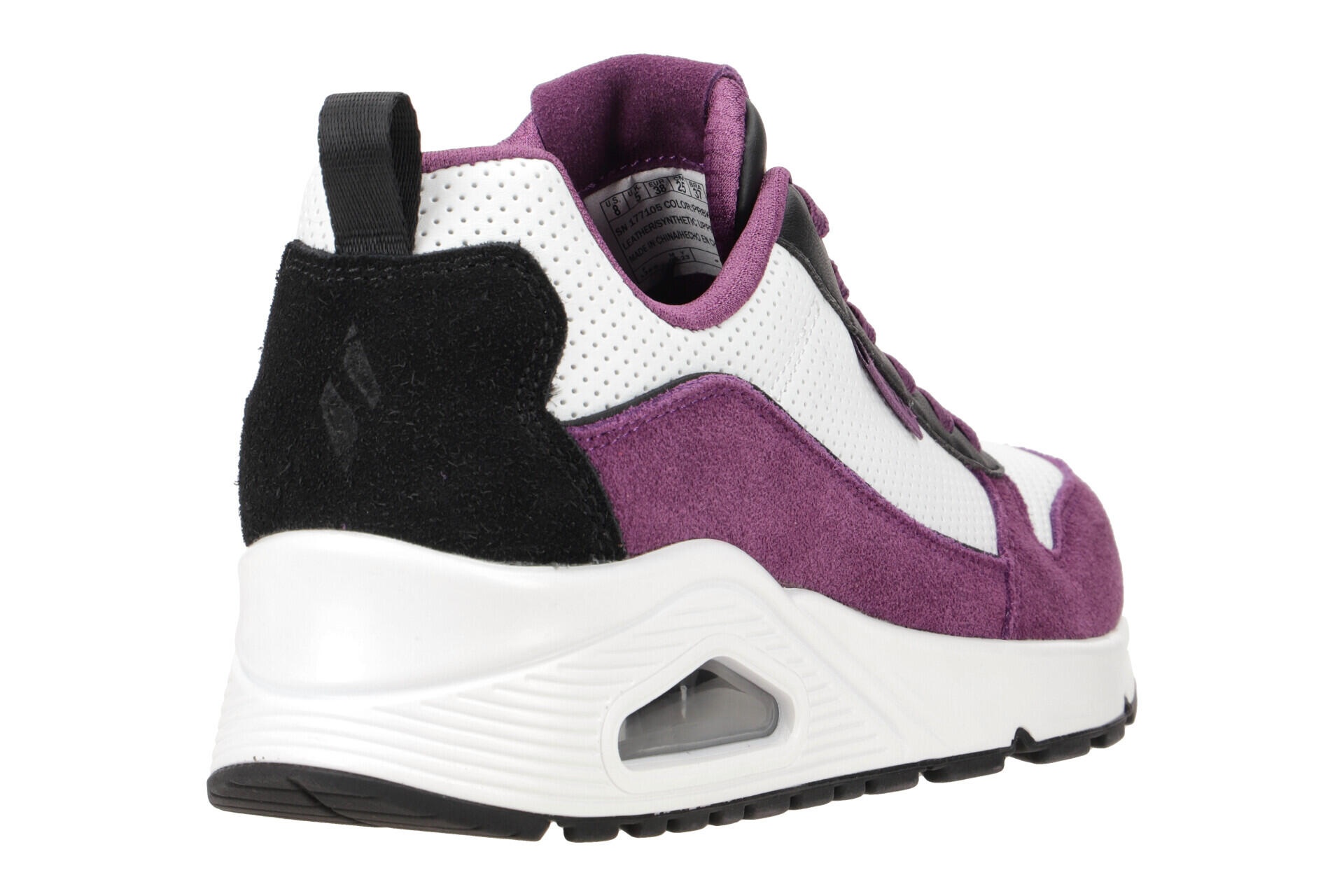 Skechers Uno Schuhe weiß lila Damen Sneakers 177105 6/7