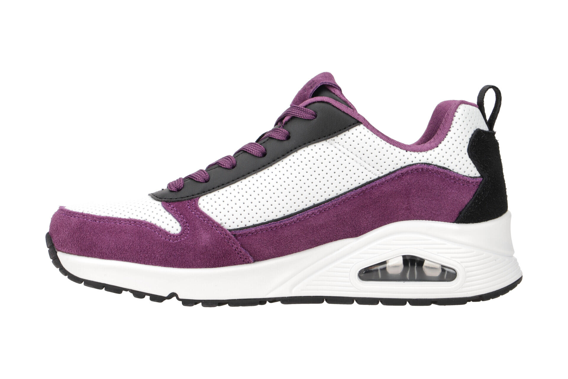 Skechers Uno Schuhe weiß lila Damen Sneakers 177105 5/7
