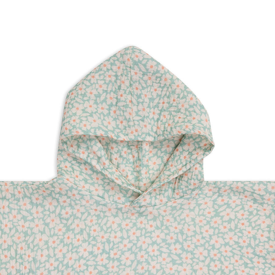 Swim Essentials | Accappatoio Fiori poncho idrofilo verde 52 x 52 cm 2/3