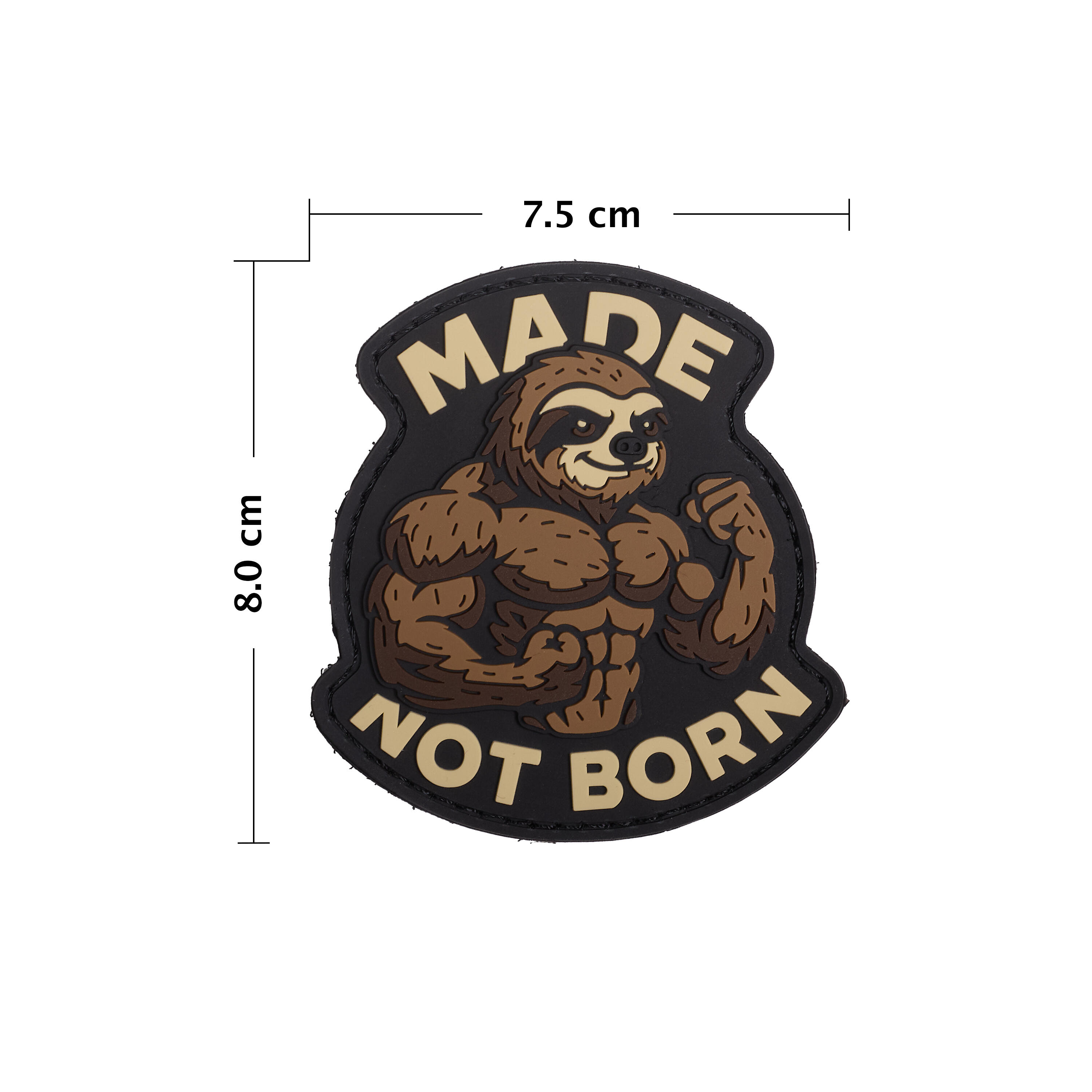 Patch Elitex Training Born Not Made Pvc Velcro per Zaini 3/4