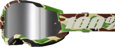 100% Goggle Strata 2 War Camo - Mirror Silver Lens