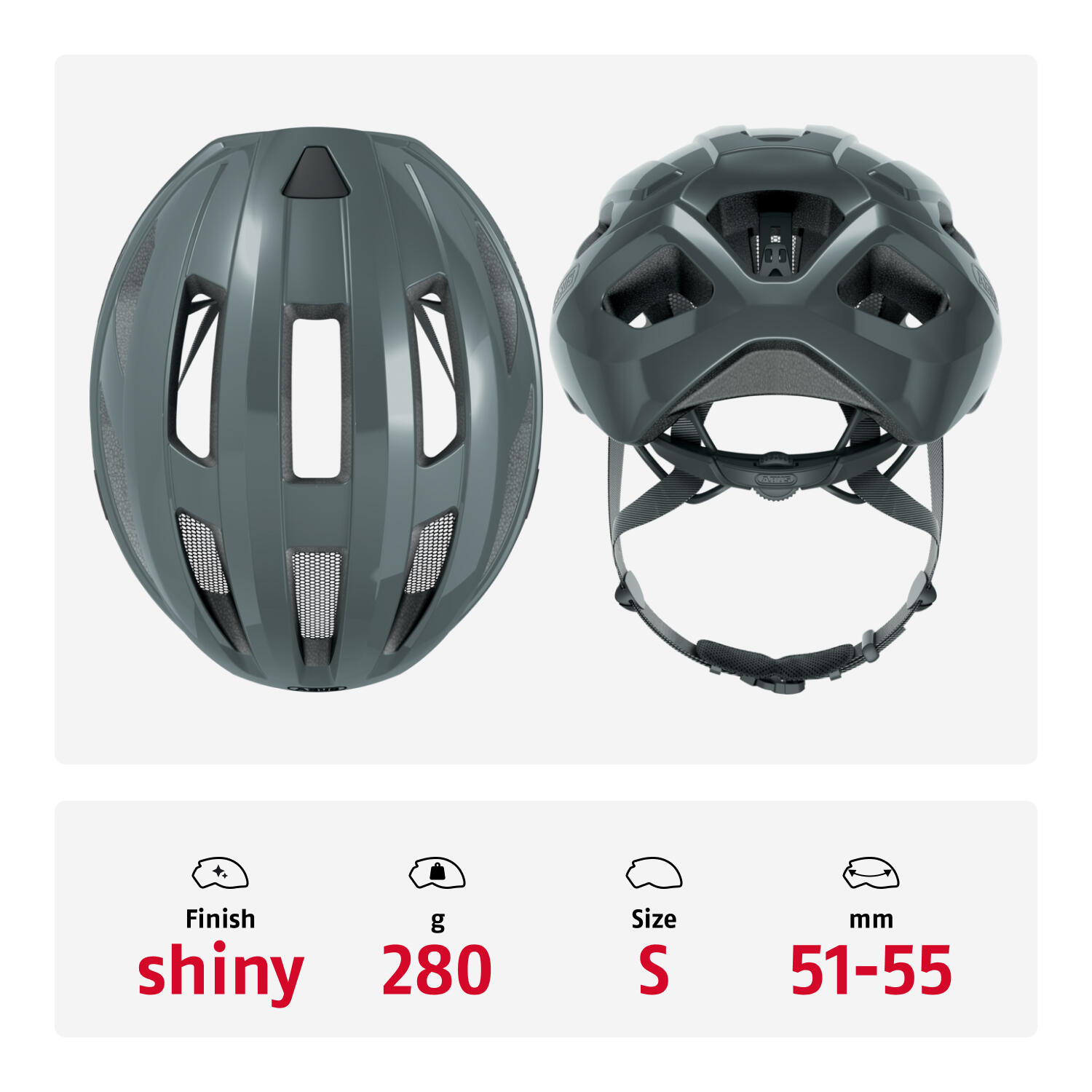 Casco da bici da corsa "Macator", grigio 4/7