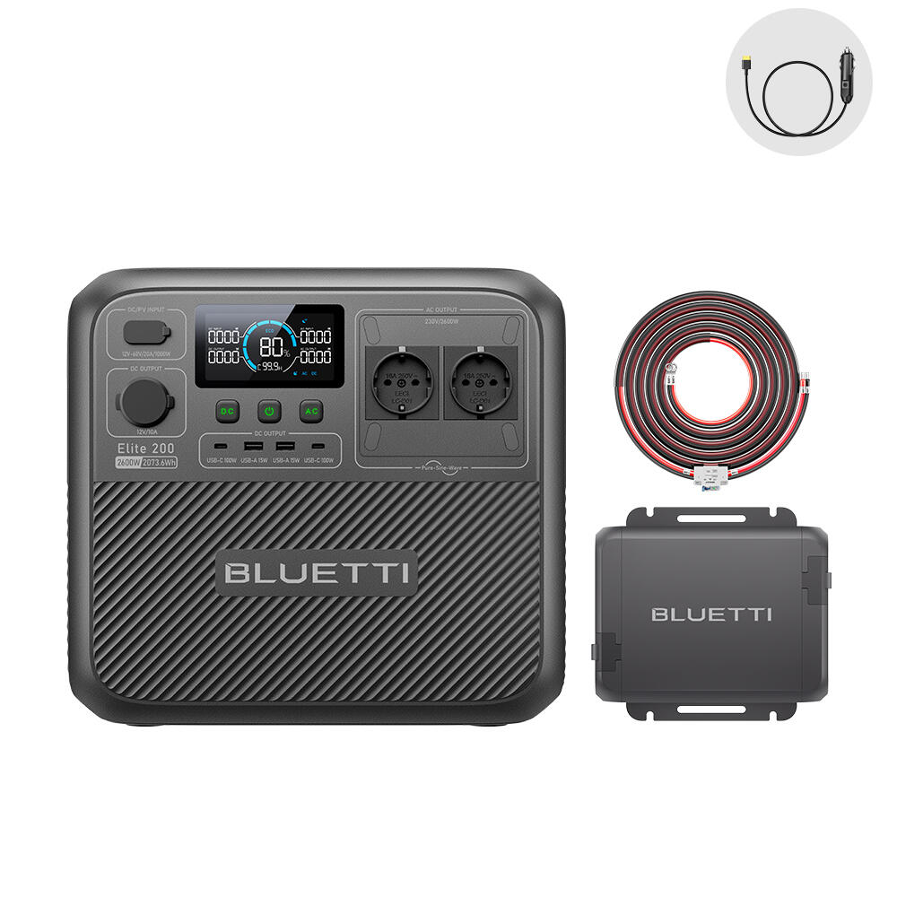 Blueti elite 200 v2 2600w, estação de energia portátil + charger 1 para campismo