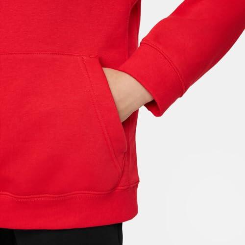 Felpa con cappuccio junior ( fleece) nike rosso 7/7