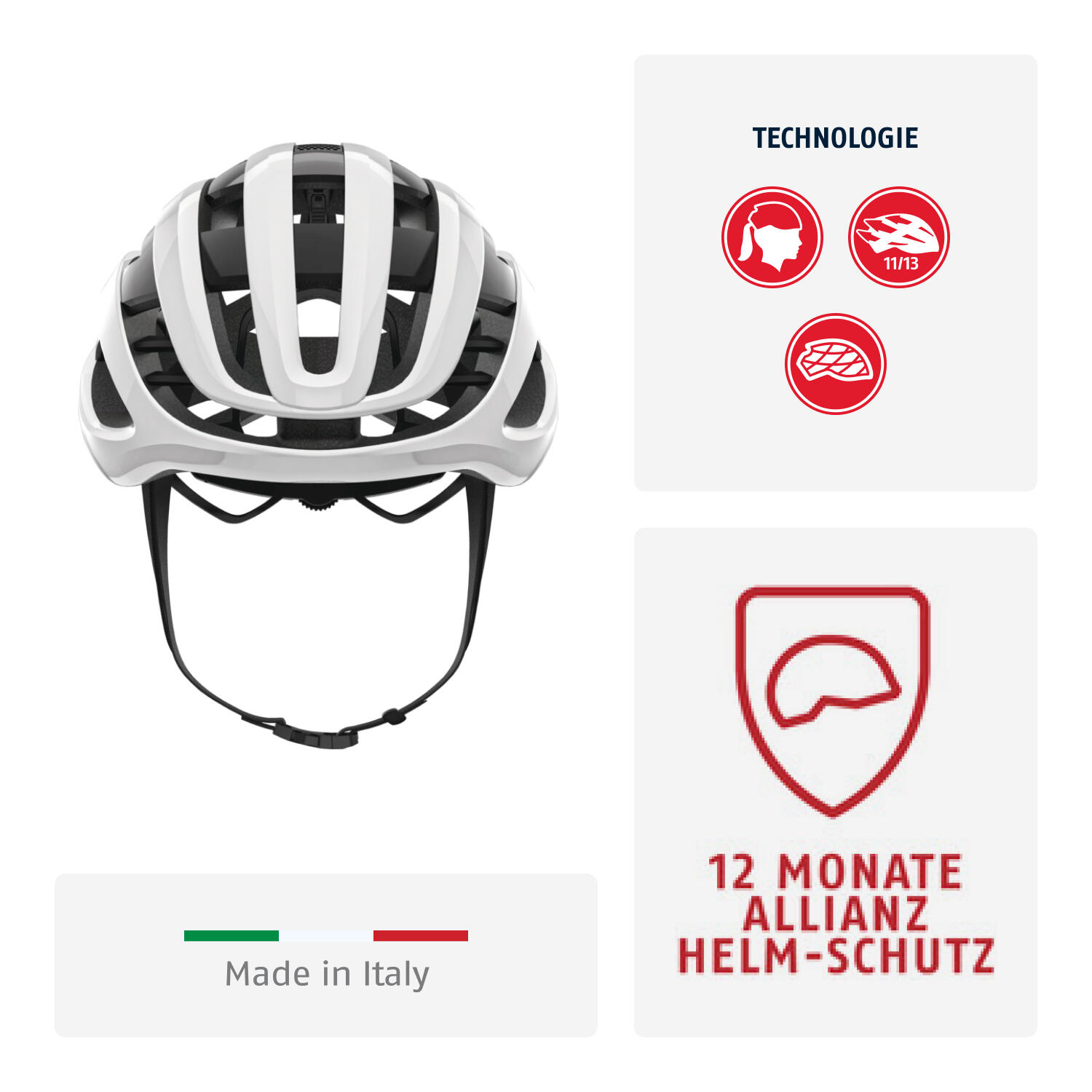 Airbreaker Blanc Polaire M - Casque de Cyclisme Professionnel 2/7