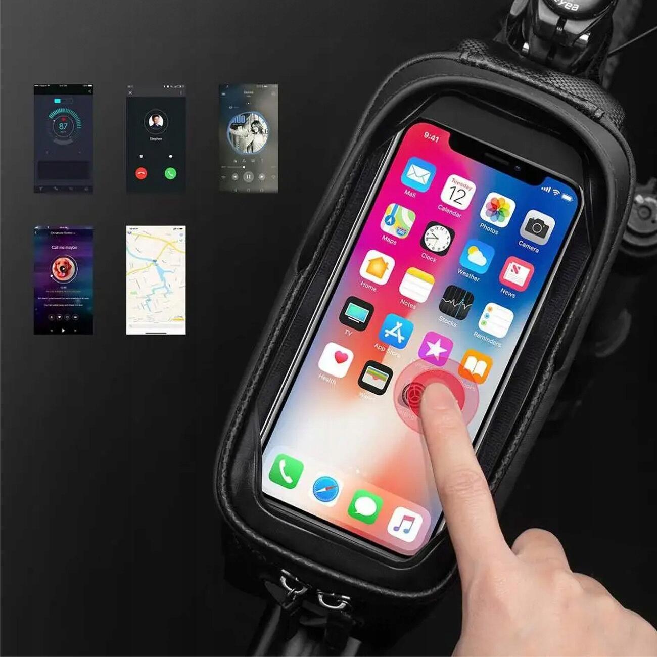 Cyklistická taška Rockbros na rám s vodotěsným obalem na telefon 1,7l 4/8