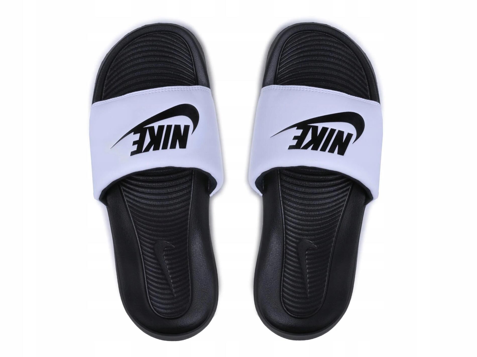 KLAPKI sportowe NIKE VICTORI ONE CN9675-005 na basen lato biało-czarne 48,5 7/7