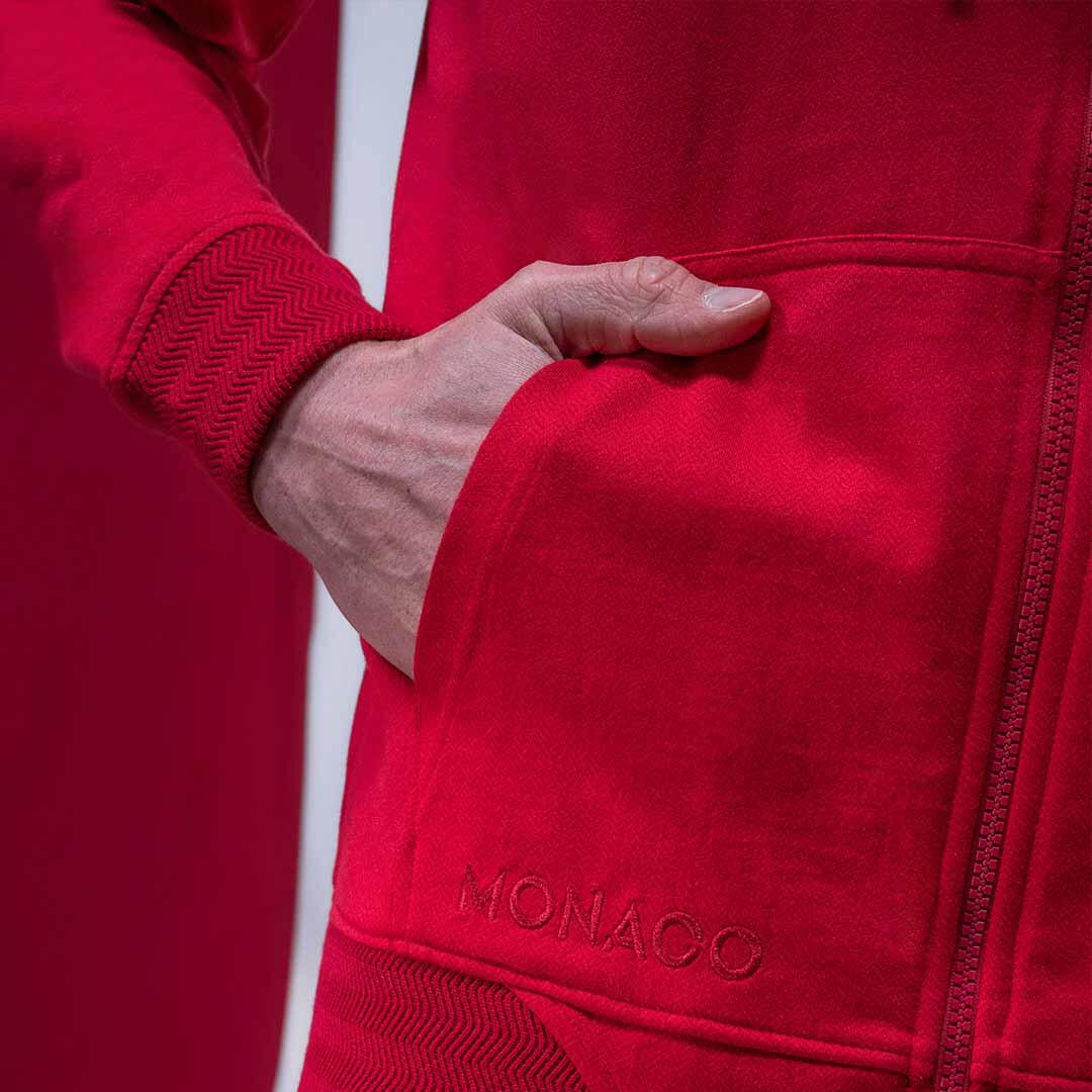 Veste à capuche manches longues adulte Tanaros rouge 7/7