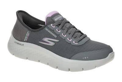 Skechers Go Walk Flex Schuhe grau SLIP-INS wasserdicht 124846