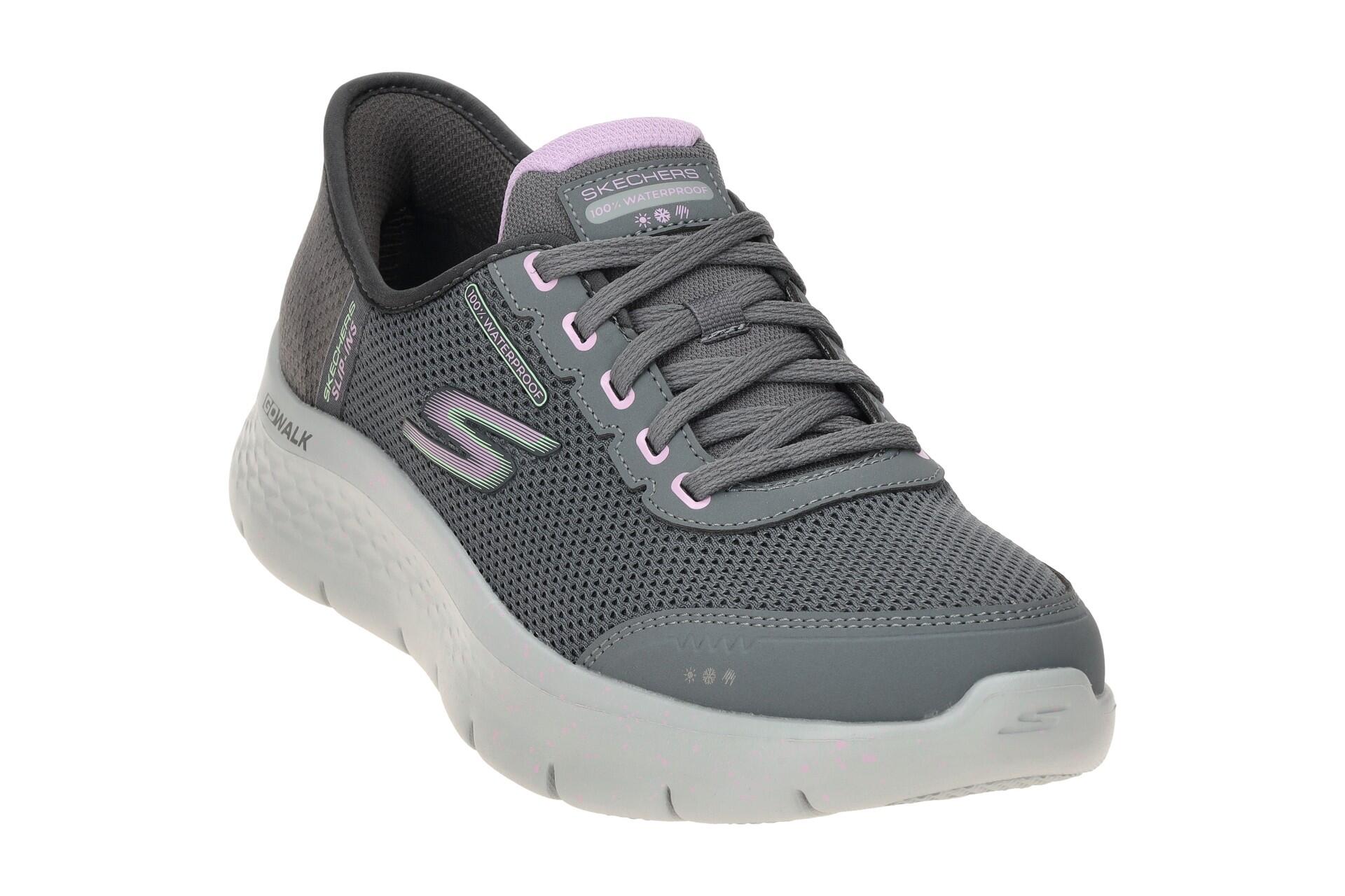 Skechers Go Walk Flex Schuhe grau SLIP-INS wasserdicht 124846 3/7
