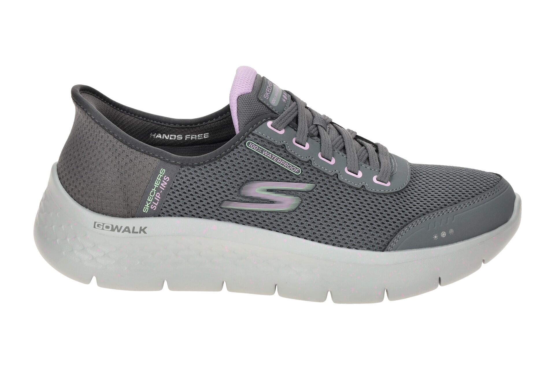 Skechers Go Walk Flex Schuhe grau SLIP-INS wasserdicht 124846 2/7