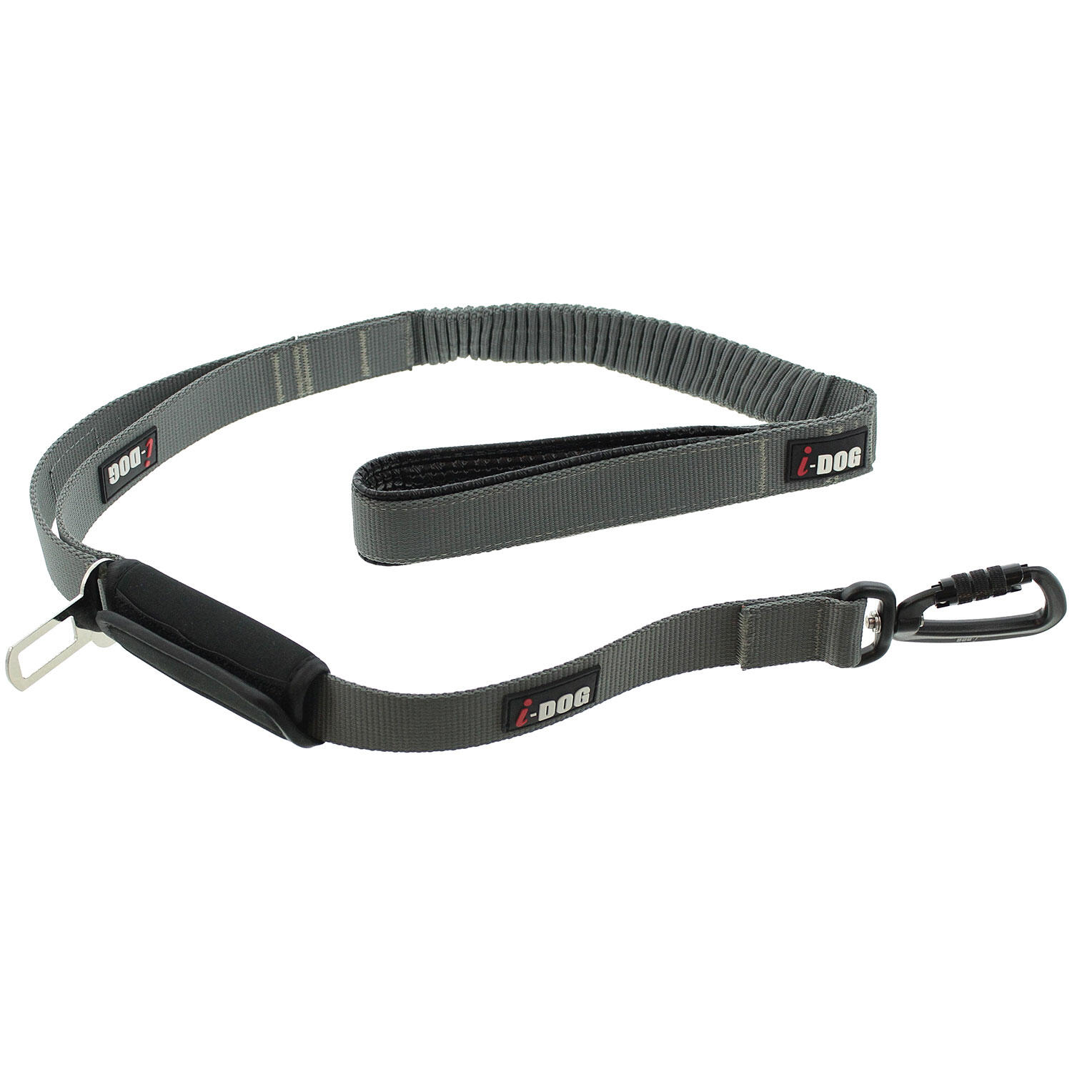 I-dog - Laisse Chien Avec Boucle Auto Confort Pro Max 120cm Gris - Laisse - Gris|noir - 120 Cm - Decathlon
