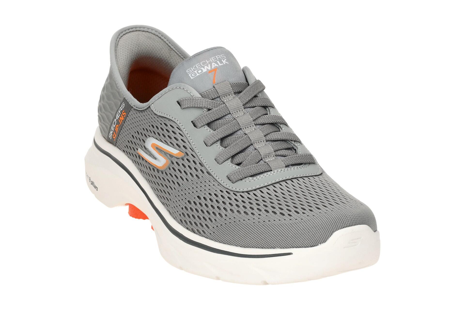 Skechers Go Walk 7 Schuhe Herren Sneakers grau Slip Ins 216648 3/7