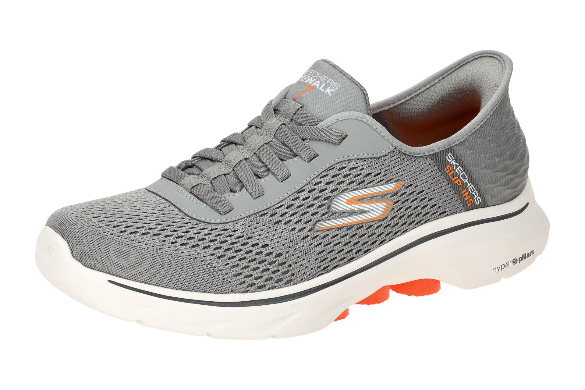 Skechers Go Walk 7 Schuhe Herren Sneakers grau Slip Ins 216648 7/7