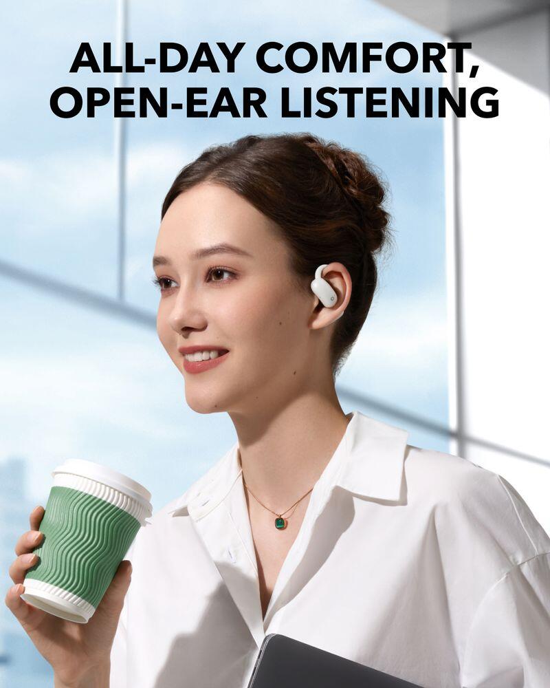 soundcore AeroFit 2 Adjustable Open-Ear Wireless Earbuds, White 6/6