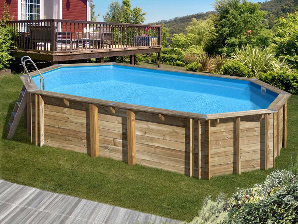 Piscine bois Orange 7,55 x 4,56 x 1,46 m 2/5